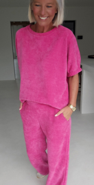 MANDI velvet set fuschia