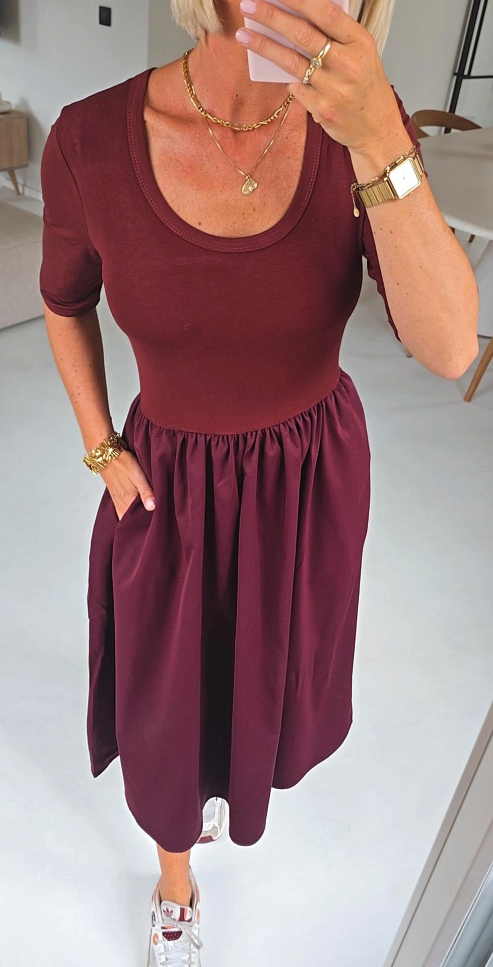 SEZANNA maxi dress burgundy