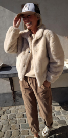 TOVI faux-fur coat beige