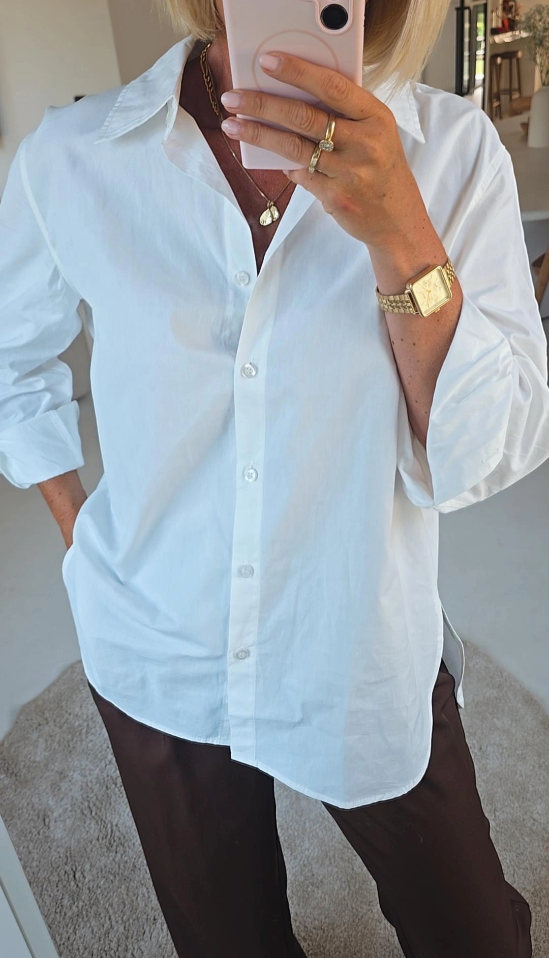 MARTHA oversized cotton shirt white