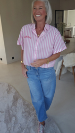 SEASIDE LOVERS short-sleeved shirt pink