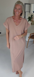 MELTE maxi T-shirt dress camel