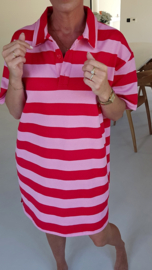 LISETTA striped polo shirt dress