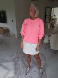 ICONIC CLUB sweatshirt neon pink