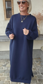 ROBYN maxi sweatshirt fleece dress navy
