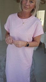LESLIE cotton maxi dress pink