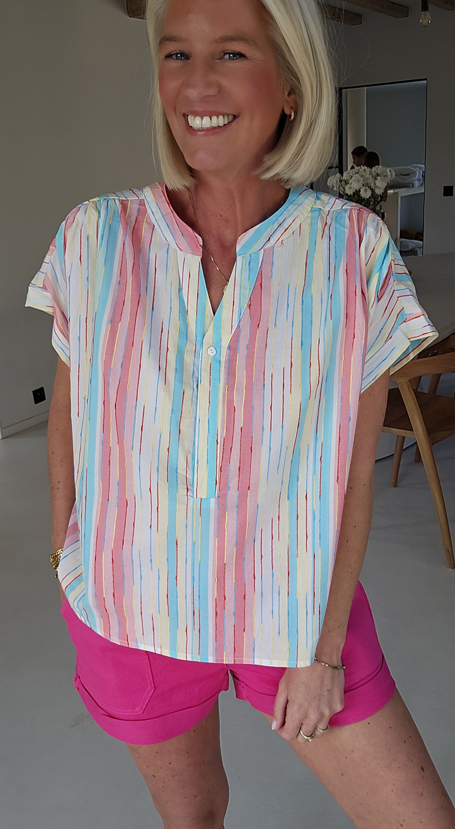 SAMARI striped  cotton blouse