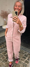 AMINA corduroy jumpsuit soft pink