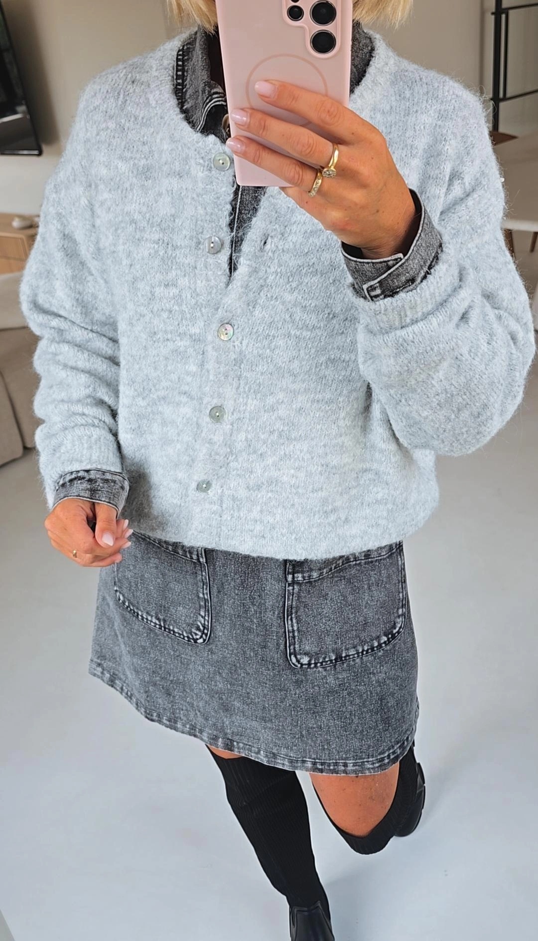 LIESJE cardigan softer grey