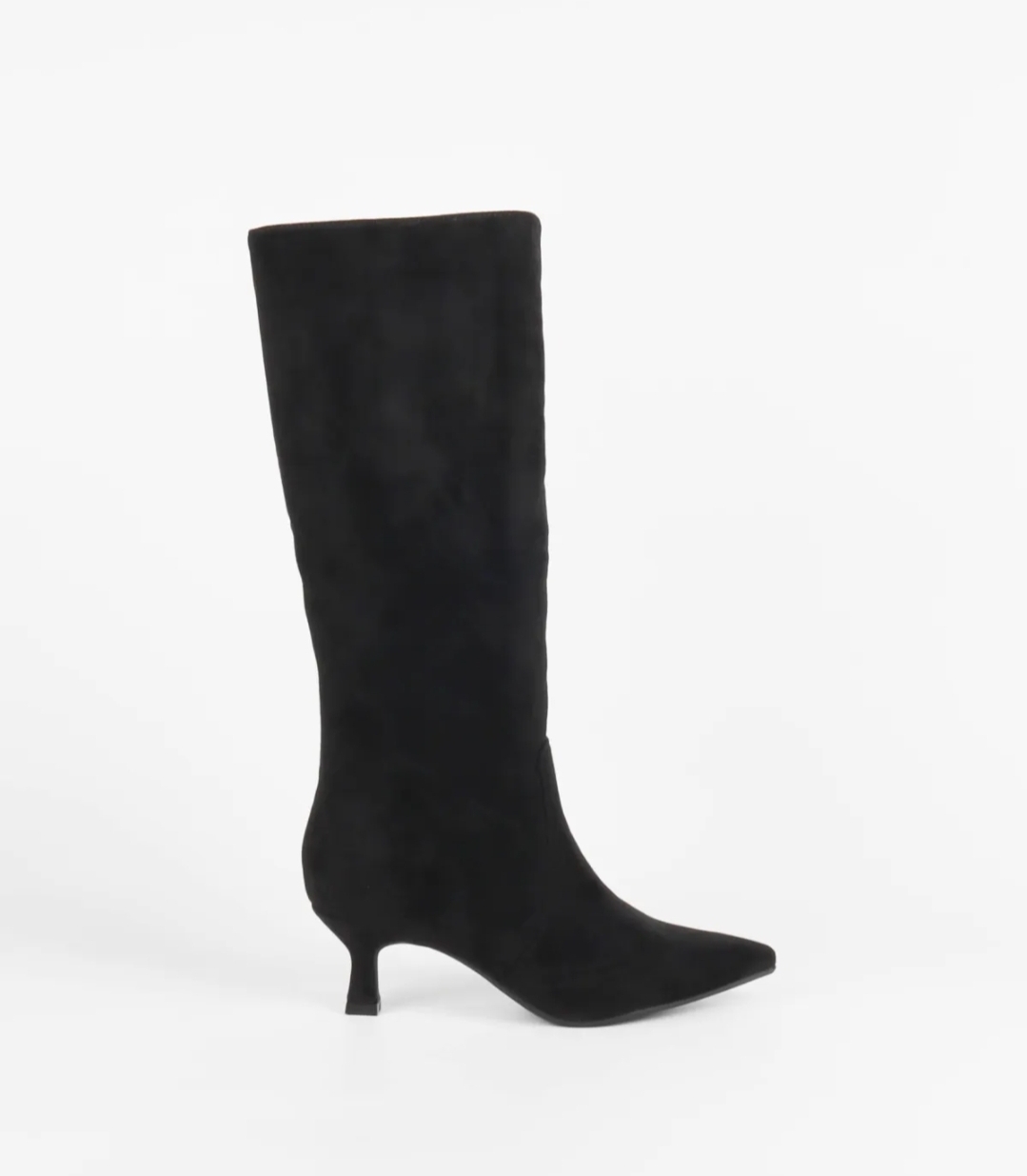 GINA suede knee boots black