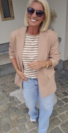 AYLIN oversized striped T-shirt beige