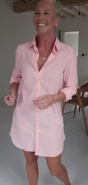 KATE cotton shirt dress pink