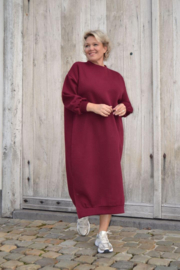 ROBYN maxi sweatshirt fleece dress burgundy
