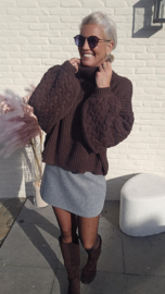 FIRESIDE MOOD chunky cable knit chocolat