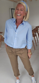 AVA basic cotton shirt fresh blue