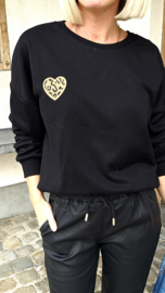LEO LOVE sweatshirt black