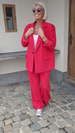 SUNLIT tailored blazer cherry red