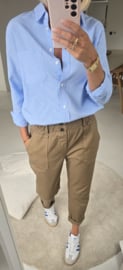 BEVIN cotton paperbag pants camel