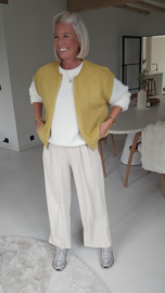 AZUR zip gilet capri mustard