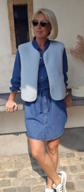ROMY cotton jeans shirt dress