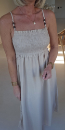 SANDRIN smock dress beige