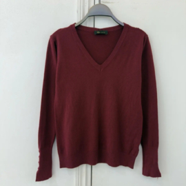 BASIC 2 v-neck knit burgundy