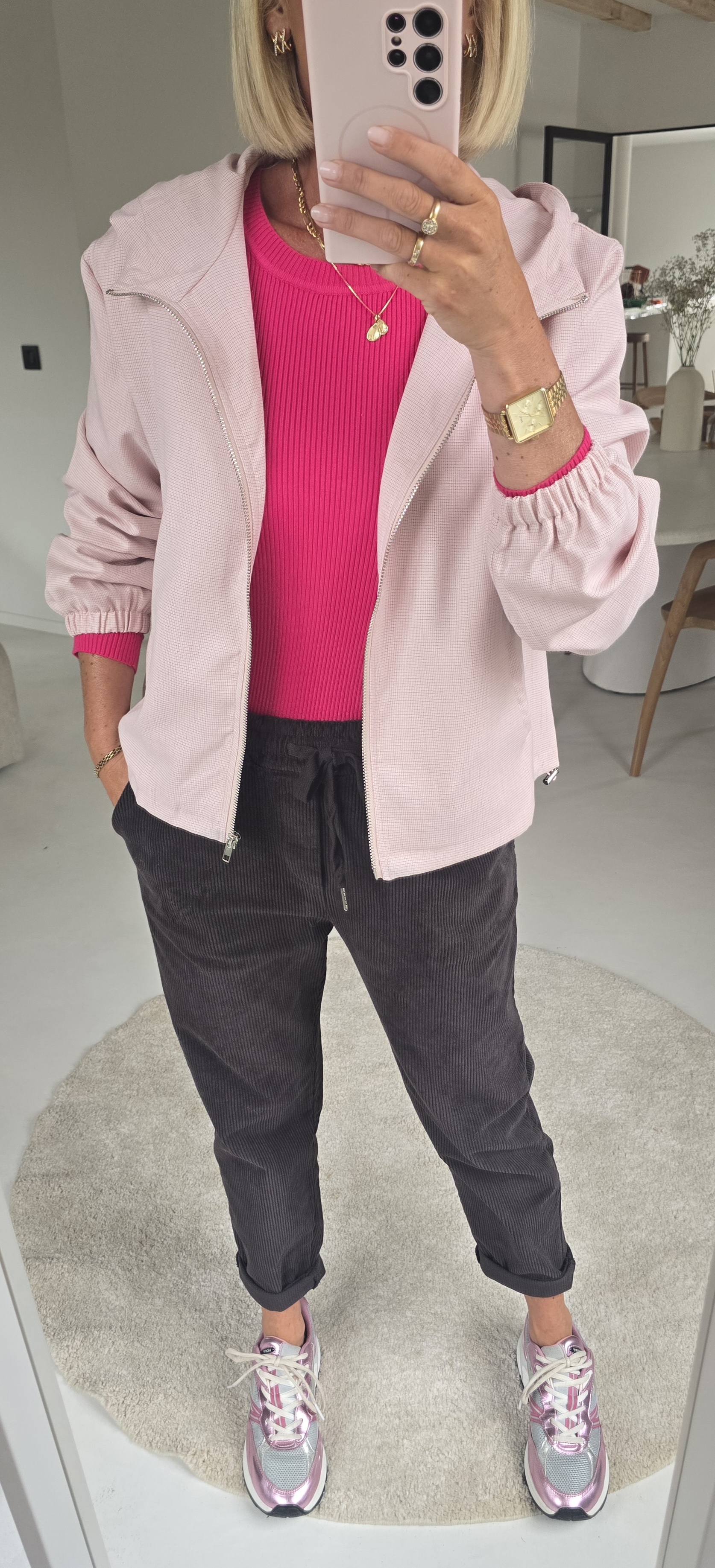 CINDI jacket soft pink with hoodie