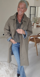 CATO maxi trench coat khaki