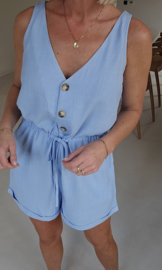 BELLICI linen playsuit soft blue