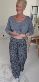 JOELIA wide leg corduroy pants leo grey