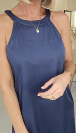 NAOMI maxi satin dress navy