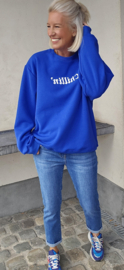 CHILLIN' oversized sweatshirt kobalt blue