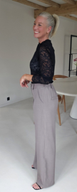 BENEDICTE loose wide leg pants taupe