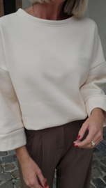 ANDREA fleece sweatshirt vanilla