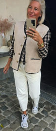 MELIA 2 sleeveless teddy jacket beige