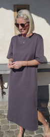 RANI cotton T-shirt dress anthracite