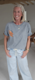 BAGUETTE cotton T-shirt grey