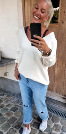 MABEL loose knit ecru