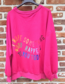 FEEL GOOD oversized sweatshirt fuschia