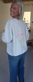 HAPPY LIFE sweatshirt mêlee grey (with key ring)
