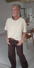 JANE short-sleeved sweatshirt ecru