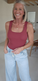 BASIC 2 cotton top burgundy