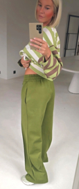 LOE wide leg jogger pants olive