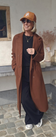 TRUUS maxi coat chocolate