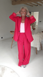 SUNLIT tailored blazer cherry red