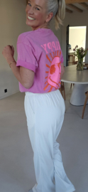 HAPPY cotton T-shirt pink