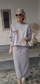 LOVELY sweatshirt skirt grey