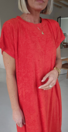 DIDI maxi terry T-shirt dress red
