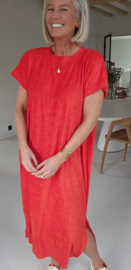 DIDI maxi terry T-shirt dress red