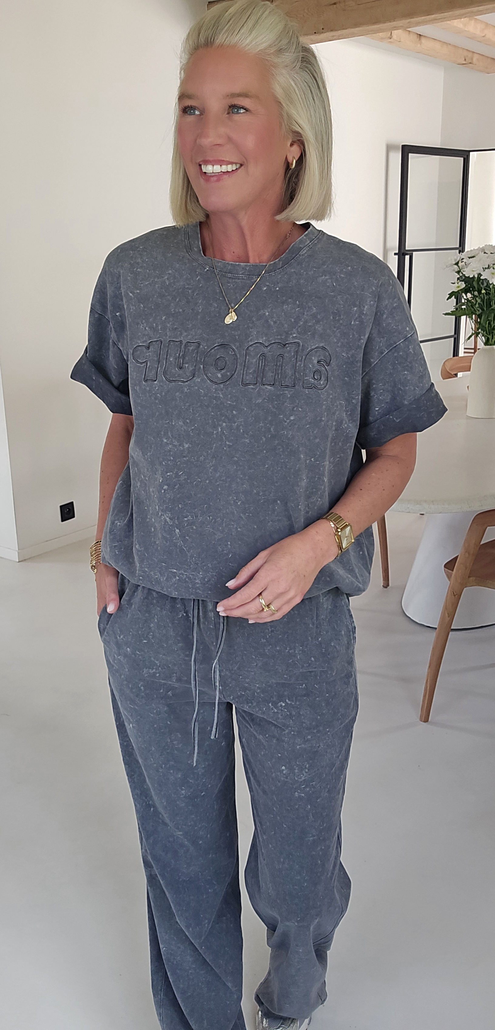 JONAH jogger set washed grey